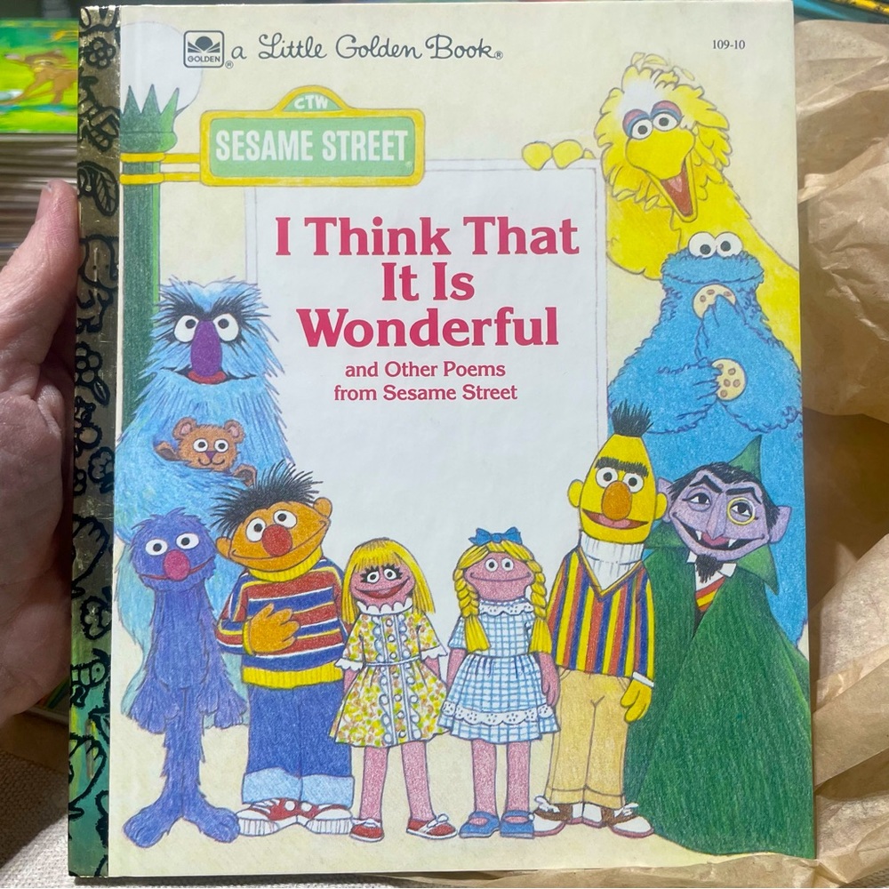 BNWT Vintage A Little Golden Book Sesame Street I Think That It Is Wonderful
